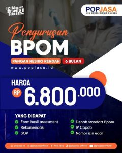 Legalitas Bisnis BPOM Pangan Risiko Rendah